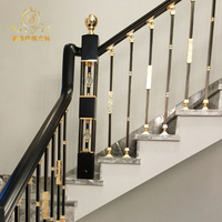 Meixi Treppen Luxuriöses Langlebiges Aluminiumguss-Treppengeländer für Villen Innenbereich Treppenteile
