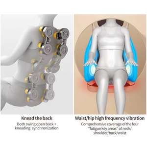 Cojín de Masaje Shiatsu para Relajación en el Hogar u Oficina, Asiento con Calefacción Eléctrica, Vibración con Bolsas de Aire, Cojín de Masaje Corporal Completo - Product Image 5