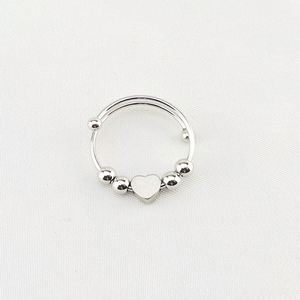 Anillo Antiestrés de Acero Inoxidable para Mujer, Anillo Giratorio Ajustable de Varias Capas con Cuentas para la Ansiedad - Product Image 3