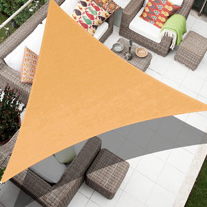 Tissu respirant permettant la circulation libre de l'eau <span class=keywords><strong>et</strong></span> de l'air, tissu 180 GSM, beige, 3x3x3m, voile d'ombrage triangulaire robuste - Product Image 4