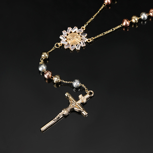 Venta caliente Росарио catolico Гваделупа Золотой Росарио - Product Image 3