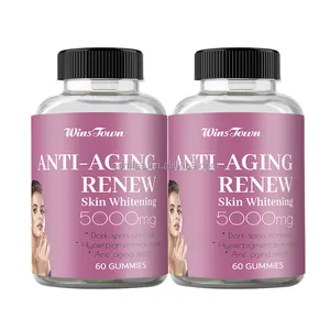 Skin whitening health supplement collagen gluta thione capsules gummy supplements vegan food