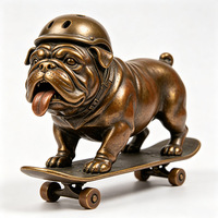 Statues d'oiseaux en bronze moulées à la main : Chien, Aigle, Faucon, Fauconnier, Heron, Grue, Flamant rose, Paon, Pélican – Accents décoratifs pour jardin, étang et patio