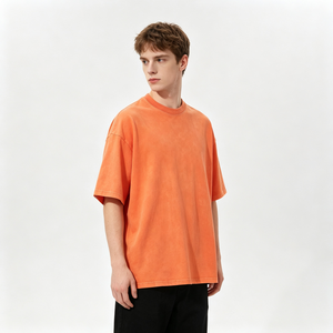 Custom Print Pure Cotton Acid Wash Oversized <b>T</b> <b>Shirt</b> <b>Men</b> DTG Printing Boxy Fit Breathable Airy Fabric Lifestyle <b>T</b> <b>Shirt</b> - Product Image 1