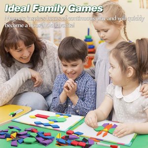 144pcs Montessori mô hình từ khối thiết lập hình học manipulative hình dạng câu đố trẻ em Tủ lạnh sử dụng Made bền EVA giấy - Product Image 6