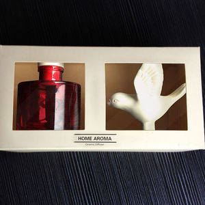 Fragancia de pájaro de cerámica personalizada 100mL Botella cilíndrica roja Difusor de cerámica - Product Image 6