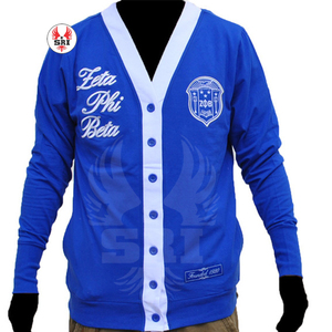 Cárdigans Acrílicos Bordados de la Hermandad Zeta Phi Beta para Mujer |   Suéter Cárdigan de Lana Bordado Personalizado para Mujer de la Hermandad ZPB - Product Image 5