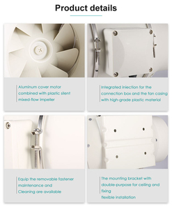 Ventilatore da Soffitto e Parete con Supporto OEM, Ventilatore Inline a Flusso Misto per Ventilazione Ufficio - Product Image 6