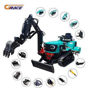 Mini Tiller Machine Crawler Tractor 35hp Mini Crawler Tractor Tiller <b>Cultivator</b> for Sale - Product Image 1