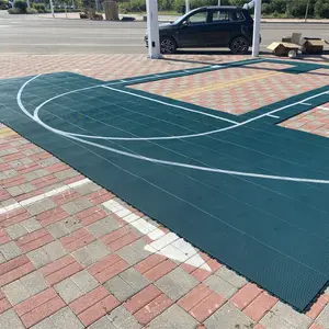 Modular Tiles Sports Flooring Moveable Outdoor Basketball Badminton Rubber Court Floor Mat Flooring Tiles For Sale