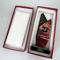 Trophée professionnel personnalisable et durable, plaque vierge en verre cristal pour impression UV et gravure, récompenses