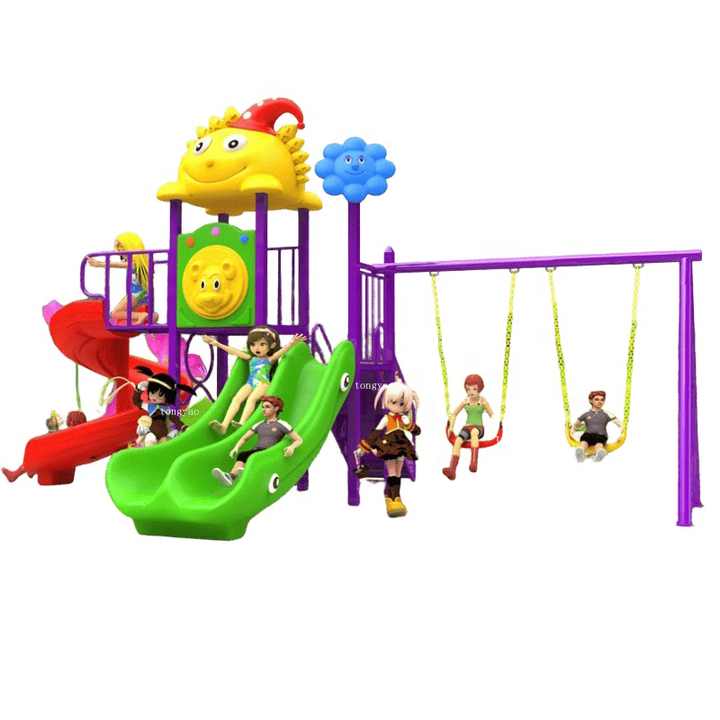 Backyard Toddler Playground Set With Durable Slide And Swing