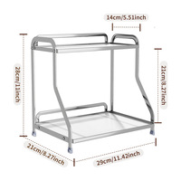 Étagère de rangement multi-niveaux moderne en métal, résistante à la rouille, peu encombrante, pour cosmétiques, articles divers, comptoir de cuisine, salle de bain, coiffeuse