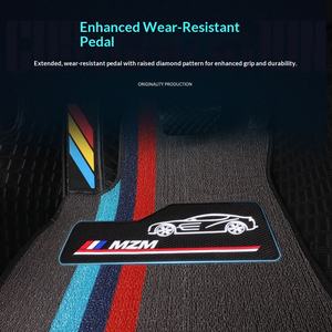 Tapis de sol de voiture en cuir, antidérapant, résistant à l'usure, respectueux de l'environnement, avec logo imprimé et bande colorée, vente en gros - Product Image 4