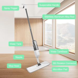 Wholesale Custom Logo Portable Detachable 360 Swivel Steel Self-Wringer Dry Wet Commercial Floor Cleaning Hand-Free Microfiber - Product Image 3