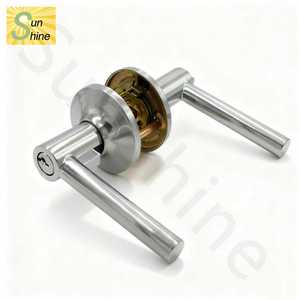 Hiện Đại Chống Trộm Satin Nickel Công Nghiệp Phong Cách Kẽm Hợp Kim Key Hoạt Động Nội Thất Cửa Khóa Vòng Đòn Bẩy Cho Nhà - Product Image 1