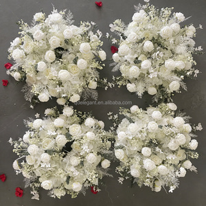 EG-WR-GR02 2026 Ghirlanda di Fiori Artificiali di Gypsophila con Foglie Verdi Naturali, Decorazione per Centrotavola Matrimoniale - Product Image 3