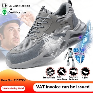 Nhà máy trực tiếp Trọng lượng nhẹ chống nghiền chống đâm thủng giày an toàn cho mùa hè ren-up đóng cửa lưới lót vật liệu bán buôn - Product Image 6