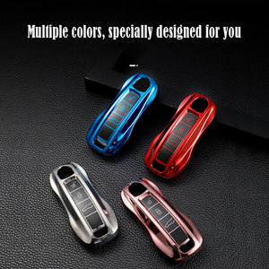Housse de clé de voiture pour <span class=keywords><strong>Porsche</strong></span> Panamera Spyder Carrera <span class=keywords><strong>Macan</strong></span> Boxster Cayman Cayenne 911 970 981 991, étui de protection pour clé de voiture - Product Image 3