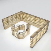 Vitrine en verre de conception de porte coulissante avec panneau arrière en aluminium et projecteur LED miroir présentoir de vente au détail écologique