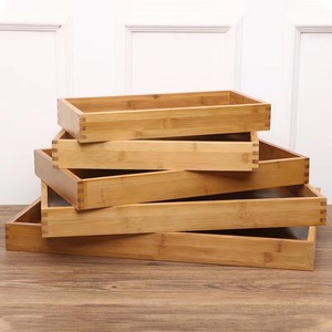 Bamboo Wooden Rectangular <b>Tray</b> Natural Color Serving <b>Tray</b> For Hotel Coffee <b>Tea</b> Drinks - Product Image 2