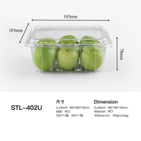 Fabricant OEM/ODM – Boîtes carrées transparentes jetables en plastique pour fruits et légumes (jujubes, raisins)