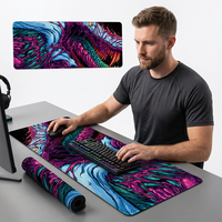 Tapis de souris de jeu personnalisé imprimé, grand tapis de bureau carré, imperméable, base en caoutchouc antidérapante, écologique, pour le bureau, la maison et les jeux