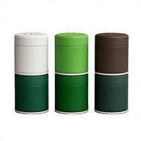 Boîte en métal de haute qualité pour le thé, gravure de logo personnalisée, 30g 50g 60g 80g 100g, boîte ronde en métal colorée pour le stockage du matcha