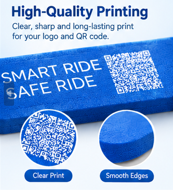 Custom Logo EVA Foam Keychain with QR Code, Personalized Printed ...