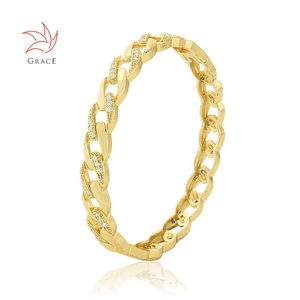 Grace grosir harga rendah Asia Tenggara wanita murah emas disepuh polos gelang perhiasan wanita - Product Image 5
