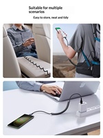 Kabel Pengisian Daya Tipe-C ke USB-A dengan Selubung TPE untuk Pengisian Cepat 15W & Transfer Data USB2.0 5A Kompatibel di Mobil