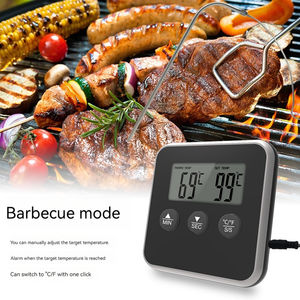 Grand <span class=keywords><strong>thermomètre</strong></span> de cuisine pour fumoir, barbecue, <span class=keywords><strong>avec</strong></span> <span class=keywords><strong>alarme</strong></span>, <span class=keywords><strong>sonde</strong></span> en acier inoxydable pour fumoir, cuisine, viande - Product Image 2