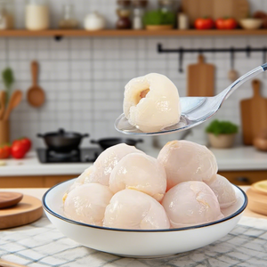 Khỏe Mạnh Trung Quốc Đóng Hộp Vải Trong Ngọt Ngào Xi-rô Tươi Vải Thực Phẩm Thứ Trong Tin Hương Vị Ngọt Ngào Trái Cây Đóng Hộp Thực Phẩm - Product Image 5