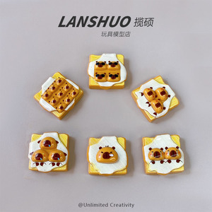 Adorno de Resina con Patrón de Animales en 3D, Miniatura de Pan Tostado, para Decoración del Hogar, Forma Irregular, Resina Plástica con Tratamiento Epóxico - Product Image 5