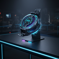 Enfriador Magnético para Teléfono Negro F29, Ventilador de Refrigeración Semiconductor RGB, Soporte de Escritorio para Juegos