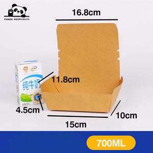 กล่องอาหารแบบพับได้สำหรับอาหารจานด่วน ทำจากกระ<span class=keywords><strong>ด</strong></span>าษคราฟท์เคลือบผิว เป็นมิตรกับสิ่งแวดล้อม พิมพ์ลายได้ตามต้อง<span class=keywords><strong>การ</strong></span> - Product Image 4