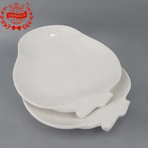 Penjualan Laris Desain Buah Baru Piring 8 "9" 10 "Keramik Stroberi Putih
