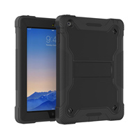 Apple iPad 2/3/4 için A1458 A1459 A1460 A1416 A1397 durumda darbeye dayanıklı çocuklar güvenli PC silikon hibrid standı tam vücut Tablet kapağı