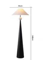 Lampe de sol vintage moderne simple et luxueuse pour salon, design artistique haut de gamme, taille moyenne, finition blanche/noire, garantie de 3 ans