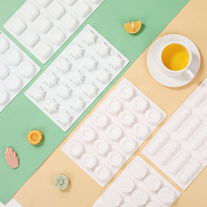 MUYULINS factory customizes square, round, flower-shaped, and various 3D-shaped cake <b>silicone</b> molds, food-grade, for <b>baking</b>, - Product Image 1