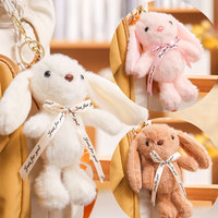 Breloques de sac à dos en peluche lapin moelleux, remplisseurs de panier de Pâques, décoration, porte-clés pour machine à jeux d'arcade et mini-cadeau