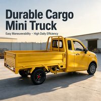 Camion cargo électrique à 4 roues avec cabine fermée, robuste, pour usage domestique et agricole