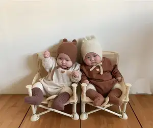 कोरिया शैली बुटीक बच्चा कपड़े, आकस्मिक बच्चे को कपड़े के साथ भालू पैटर्न लंबी बांह की शरद ऋतु बच्चे jumpsuit लड़कों 'romper