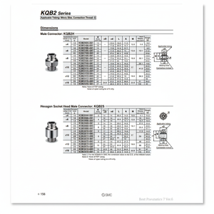 อุปกรณ์นิวเมติกส์แบบสัมผัสเดียวทำจากโลหะสำหรับ KQB2S12-G04ชิ้นส่วนนิวเมติก - Product Image 1