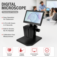 Microscope tout-en-un du fabricant avec zoom 0,7x-4,8x pour l'inspection de précision en fabrication, commutateur 2s, 4 zones MSS-M-YT001