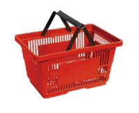 Panier de courses de supermarché Quali 21L en plastique neuf avec poignée durable