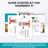 Kit de démarrage Raspberry Pi KUONGSHUN pour l'éducation STEM, programmable avec tutoriel, ensemble électronique à bas prix pour le modèle Raspberry Pi