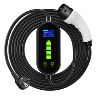 Nouveau chargeur EV portable de niveau 2 7KW 32A avec courant réglable, prise NEMA 14-50, câble de 5 m, protection IP54, garantie de 24 mois