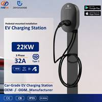 Stasiun Pengisian Daya EV AC 22kW OCPP 1.6J Baru Tipe 2 3 Fasa Wallbox dengan Kontrol APP/WiFi dan Sertifikasi CE