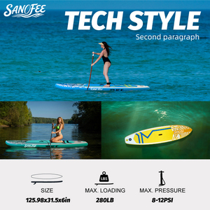 Tavola SUP Gonfiabile Personalizzabile con Logo Serie Tecnologica 10'6" in PVC per Parchi Acquatici, Pesca, Yoga, Tempo Libero - Product Image 2